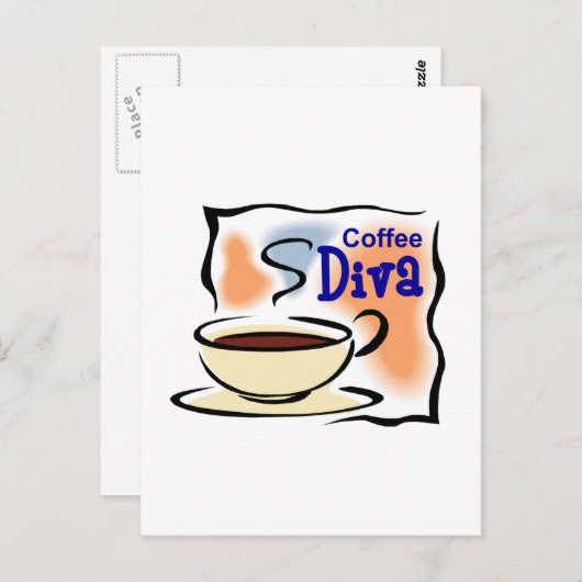 Carte Postale Coffee Diva (Devant / Derrière)