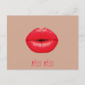 Carte Postale Coffee Lips baiser pop art (Devant)