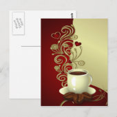 Carte Postale Coffee lover moderne (Devant / Derrière)