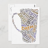 Carte Postale Coffee Mug Word Art (Devant / Derrière)