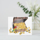 Carte Postale Coffre au Trésor de Pirate (Debout devant)