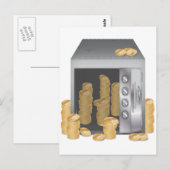 Carte Postale Coffre-fort de banque (Devant / Derrière)