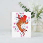 Carte Postale Coi Fish Carp Eastern Blossom (Debout devant)