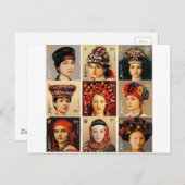Carte Postale Coiffes ukrainiennes (Devant / Derrière)