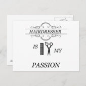 Carte Postale Coiffeur (Devant / Derrière)