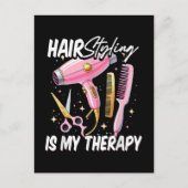 Carte Postale Coiffeur Est Ma Thérapie (Devant)
