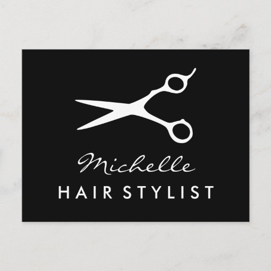 Carte postale coiffeur personnalisée pour le salon (Devant)