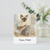 Carte Postale Coiffeuse pour chats  (Debout devant)
