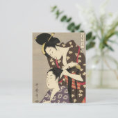 Carte Postale Coiffeuse pour femmes Utamaro Yuyudo Ukiyo-e Art (Debout devant)