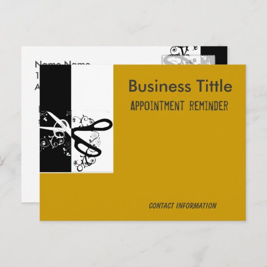 Carte Postale Coiffeuse Salons Spa Rendez-vous rappel (Devant / Derrière)