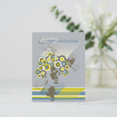 Carte Postale Coiffure Funky Bloom *04 Party Invitation Postcard (Debout devant)