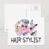 Carte Postale Coiffure Octopus (Devant / Derrière)