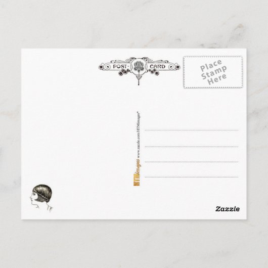 Carte Postale Coiffures Rétro Élégantes Bob (Dos)