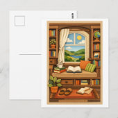 Carte Postale Coin confortable de fenêtre (Devant / Derrière)