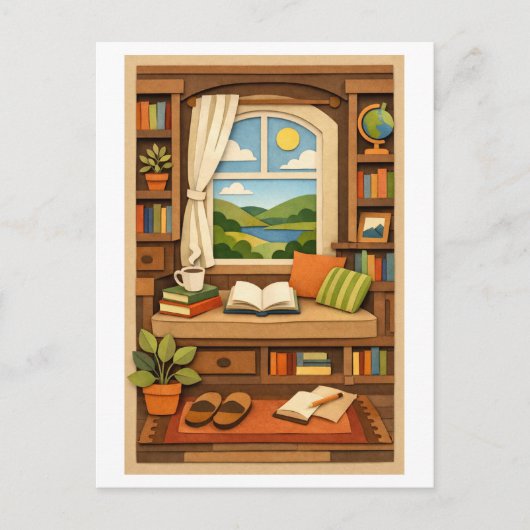 Carte Postale Coin confortable de fenêtre (Devant)