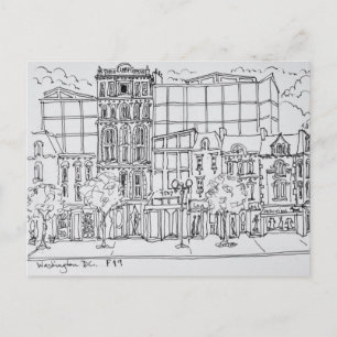 Carte Postale Coin de F et 9e Rue Washington DC, États-Unis