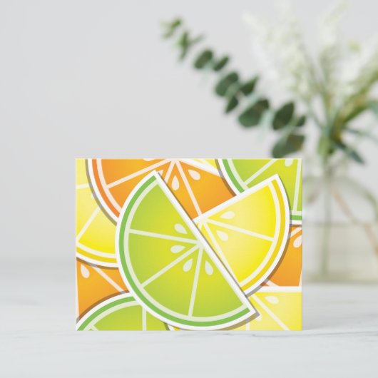 Carte Postale Coincés d'agrumes funky (Debout devant)