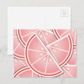Carte Postale Coincés de pamplemousse rose (Devant / Derrière)