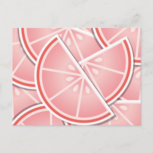 Carte Postale Coincés de pamplemousse rose (Devant)