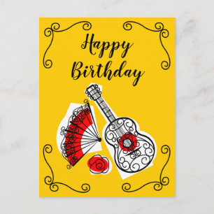 Carte Postale Coins de souvenirs espagnols Anniversaire vertical