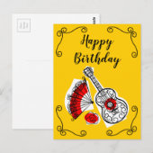 Carte Postale Coins Souvenirs espagnols Anniversaire vertical (Devant / Derrière)