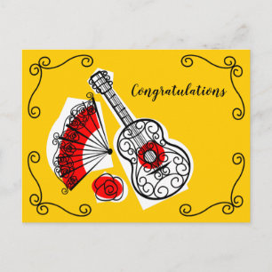 Carte Postale Coins Souvenirs Félicitations Espagnols