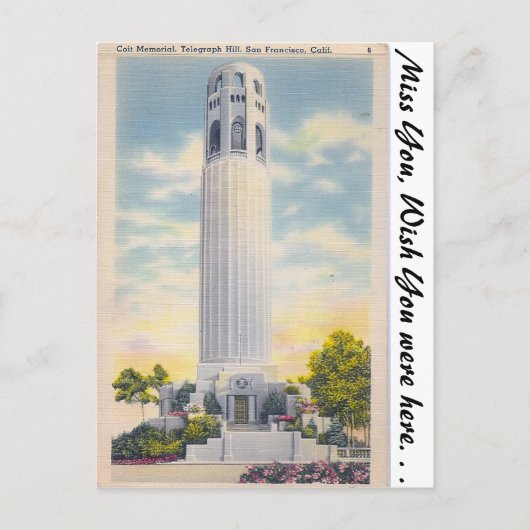 Carte Postale Coit Memorial, San Francisco, Californie (Devant)
