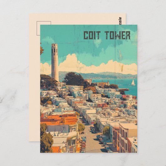 Carte Postale Coit Tower San Francisco (Devant / Derrière)