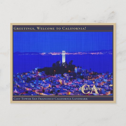 Carte Postale Coit Tower San Francisco California Landmark (Devant)