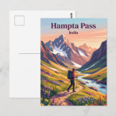 Carte Postale Col de Hampta Inde (Devant / Derrière)
