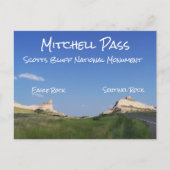 Carte Postale Col de Mitchell, monument national de Scotts Bluff (Devant)