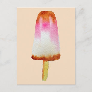 Carte Postale Cola popsicle mignon aquarelle d'été