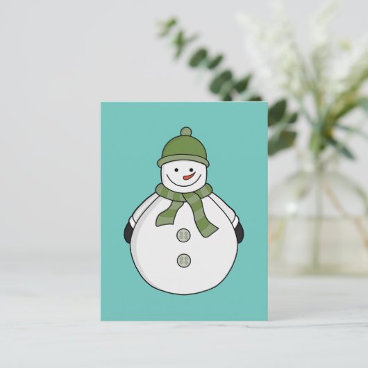 Carte Postale Cold snowman (Debout devant)