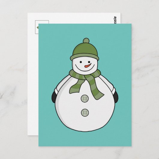 Carte Postale Cold snowman (Devant / Derrière)