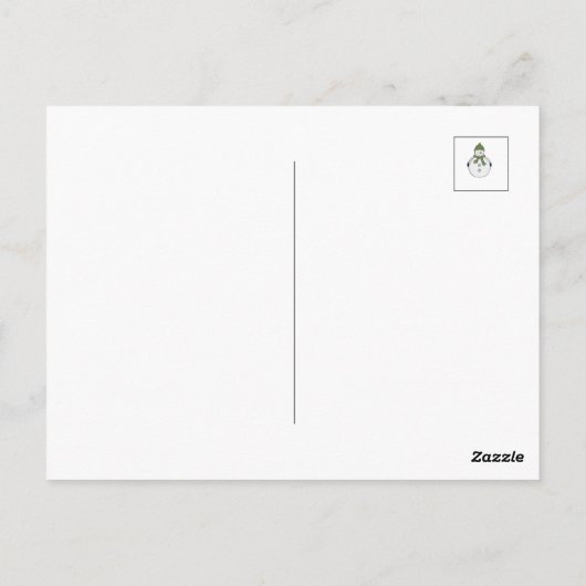 Carte Postale Cold snowman (Dos)