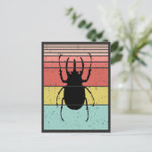 CARTE POSTALE COLÉOPTÈRE INSECTE VINTAGE (Debout devant)