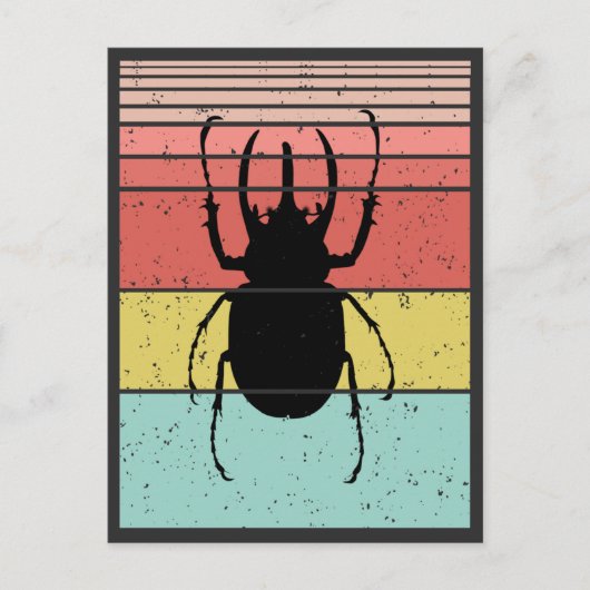 CARTE POSTALE COLÉOPTÈRE INSECTE VINTAGE (Devant)