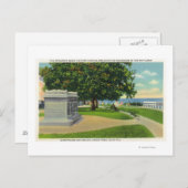 Carte Postale Coles Hill Vue du monument funéraire de Mayflower (Devant / Derrière)