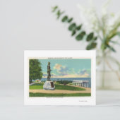 Carte Postale Coles Hill Vue sur la statue du Massasoit (Debout devant)