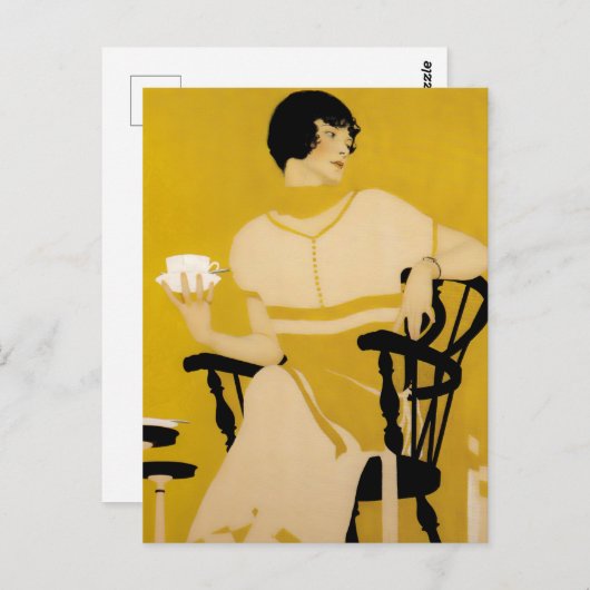Carte Postale Coles Phillips Dinnerware Ad "A Cup Of Tea" (Devant / Derrière)