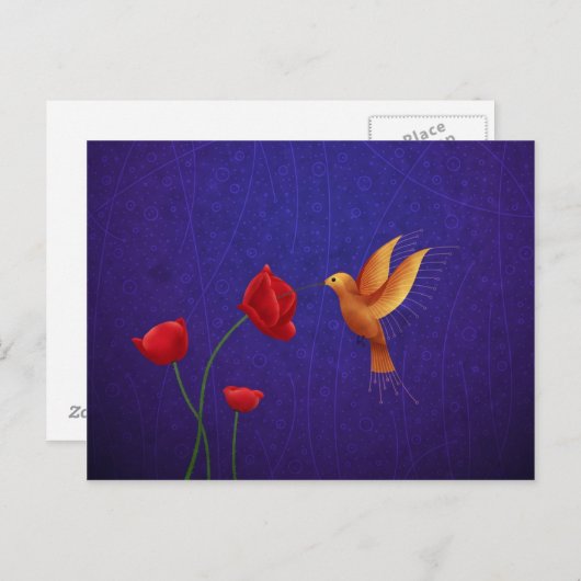 Carte Postale Colibri (Devant / Derrière)