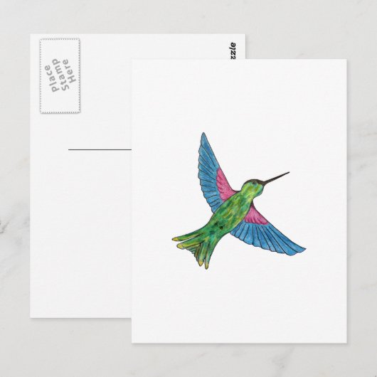 Carte Postale Colibri (Devant / Derrière)