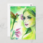 Carte Postale Colibri (Devant / Derrière)