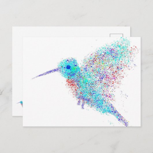 Carte Postale Colibri (Devant / Derrière)