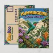 Carte Postale Colibri Cloud Forest Moderne KlayKoo (Devant / Derrière)