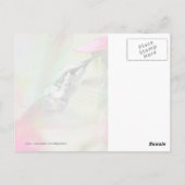 Carte Postale Colibri dans Soft Fuchsia Vertical. (Dos)
