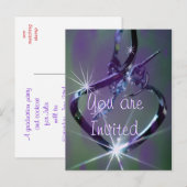 Carte postale - Colibri lavande et bleu sarcelle - (Devant / Derrière)