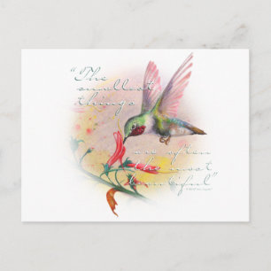 Carte Postale Colibri - Les petites choses sont les plus belles.