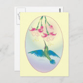 Carte Postale COLIBRI par SHARON SHARPE (Devant / Derrière)