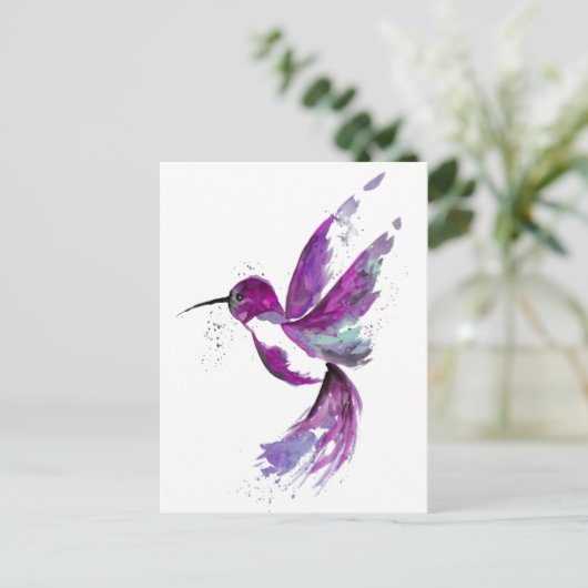 Carte Postale Colibri pourpre (Debout devant)